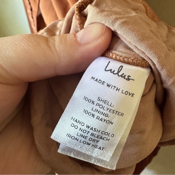 Lulus | Tiers to Sun Rust Brown Satin Cutout Maxi Dress With Pockets - Picture 5 of 7